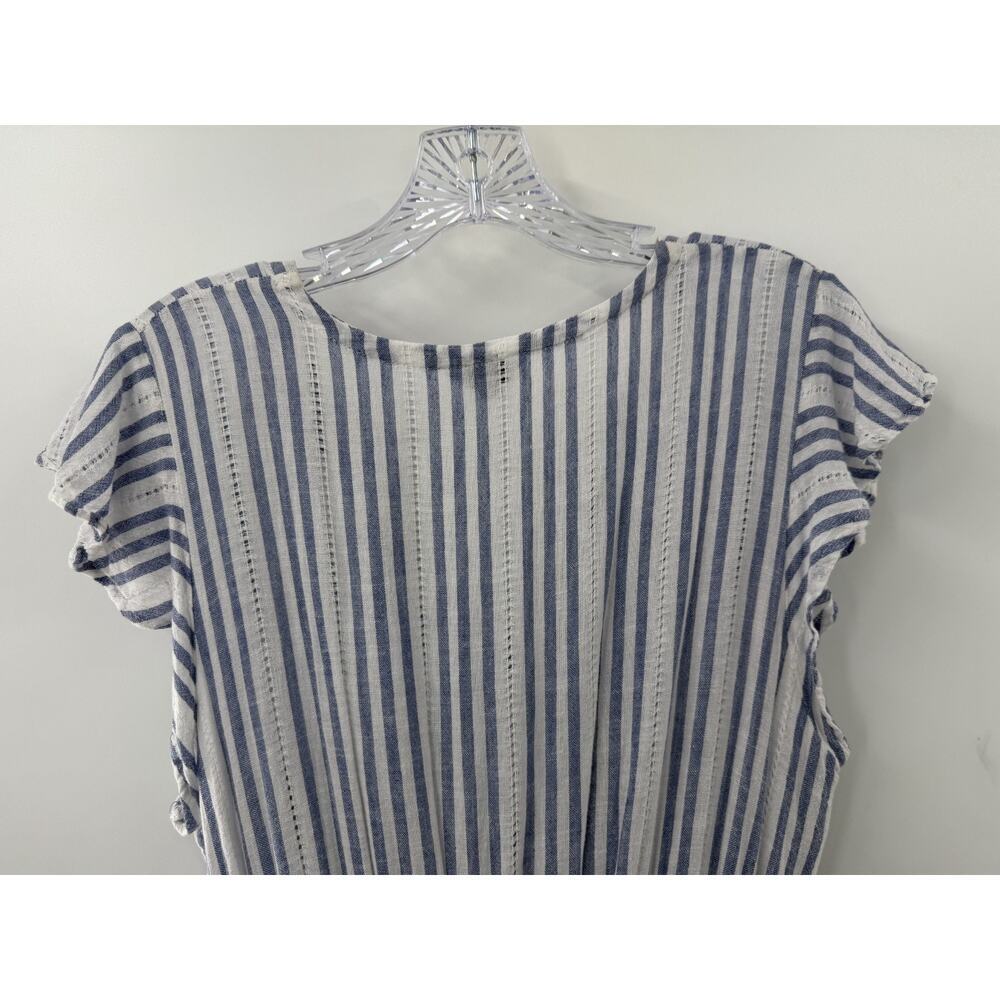 Rails Women's Tara Blue Catalina Stripe Elastic Waist Dress Lined Size Medium - Picture 10 of 10